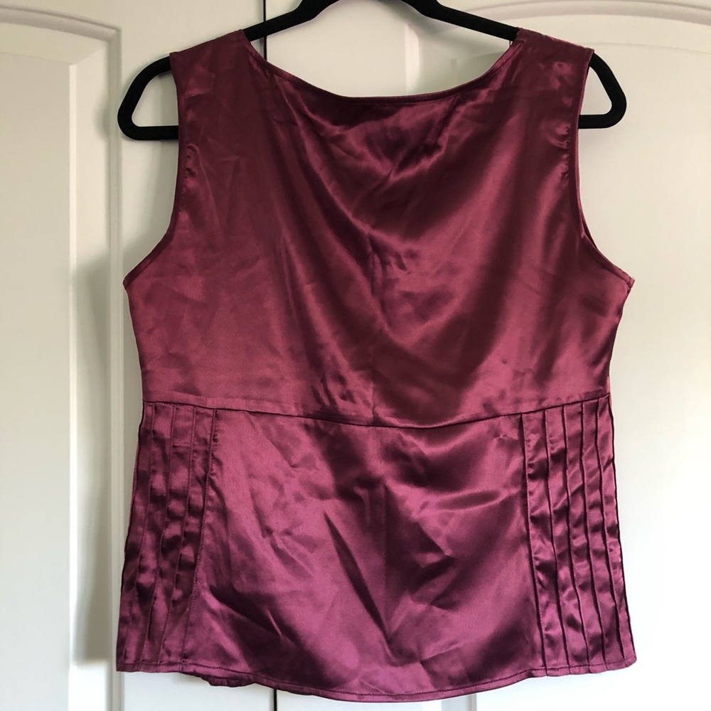 Purple lace satin tank - Picture 4 of 4